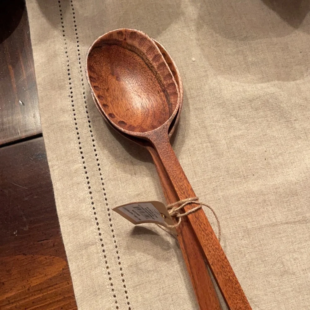 Mud Pie Mango Wood Salad Servers